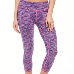 Fabletics Salar Capri Pop Pink Stripe Size XS